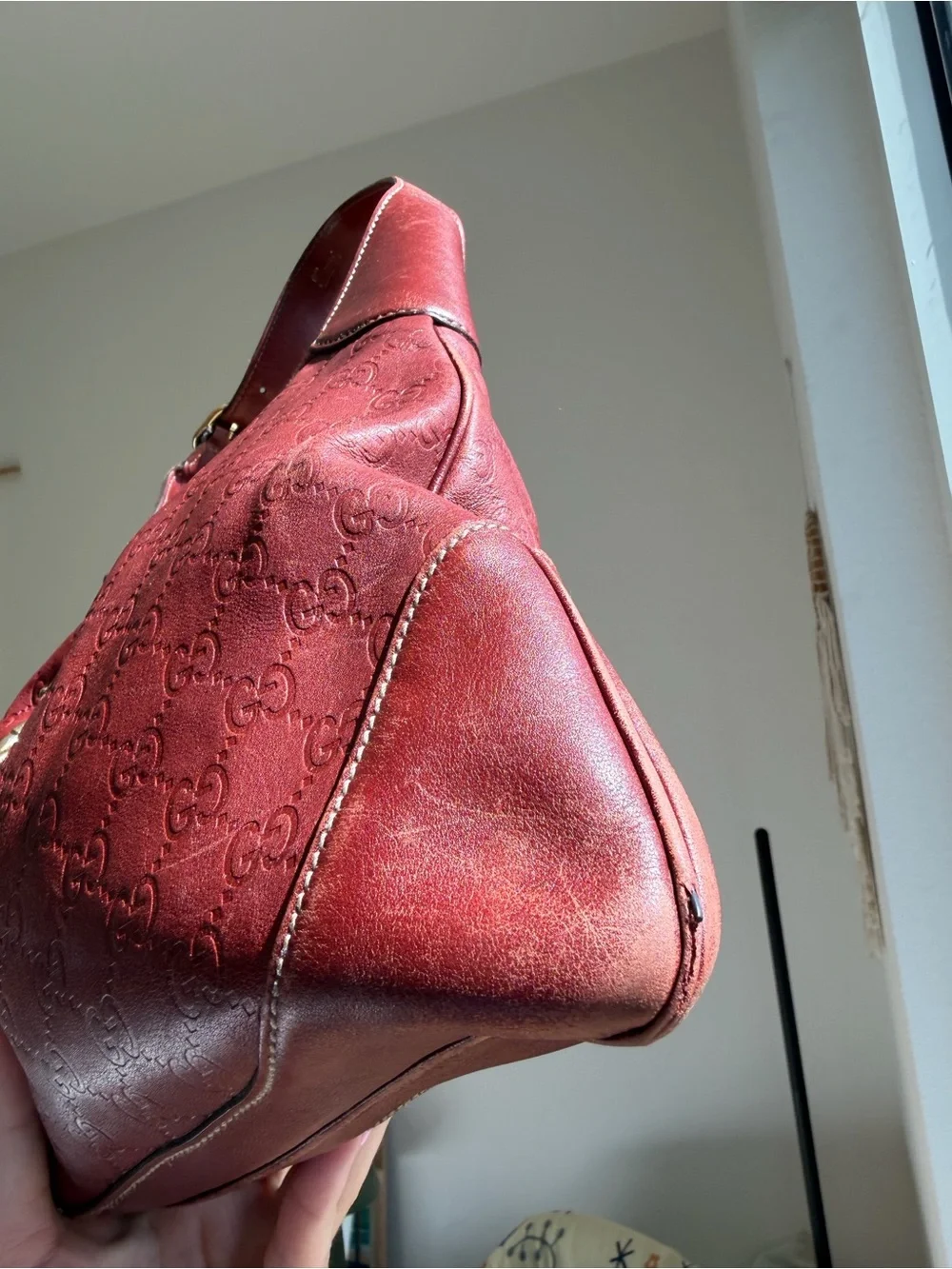 Vintage Gucci Jackie Burgundy Guccissima Leather Hobo Bag | Authentic w/ COA